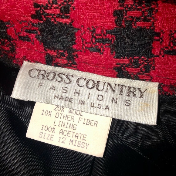 Vintage Cross Country Red Checkered Skirt - Picture 5 of 8